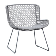 Korina - Outdoor Occasional Chair - Light Gray And Gray