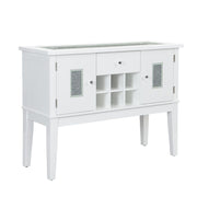 Elizaveta - Server - Faux Crystal Diamonds & White High Gloss