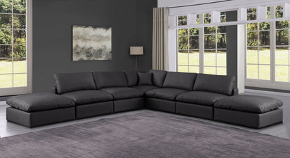 Comfy - 7 Piece Faux Leather Modular Corner Sectional