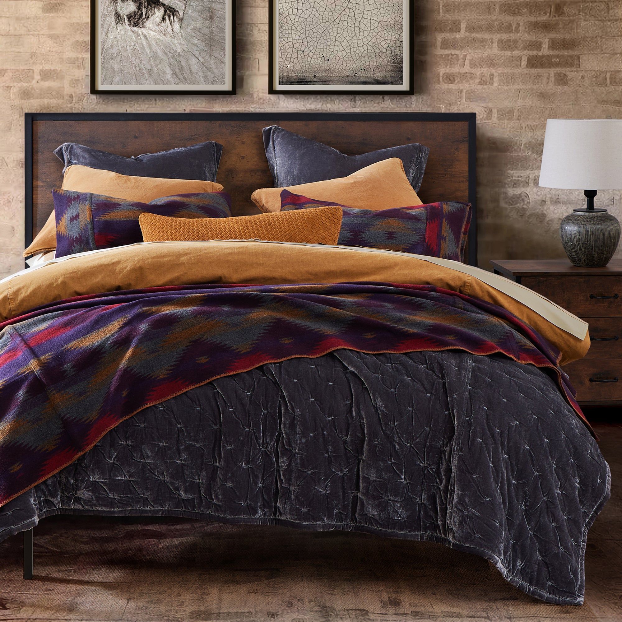 Gila - Twin Wool Blend Blanket - Multi Color
