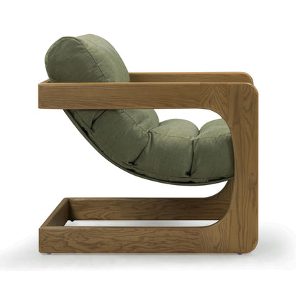 Palma - Upcycled Fabric Accent Chair - Green