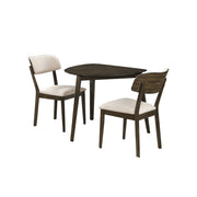 Rex - Guitar Pick Corner Table With 2 Chairs - Dark Brown