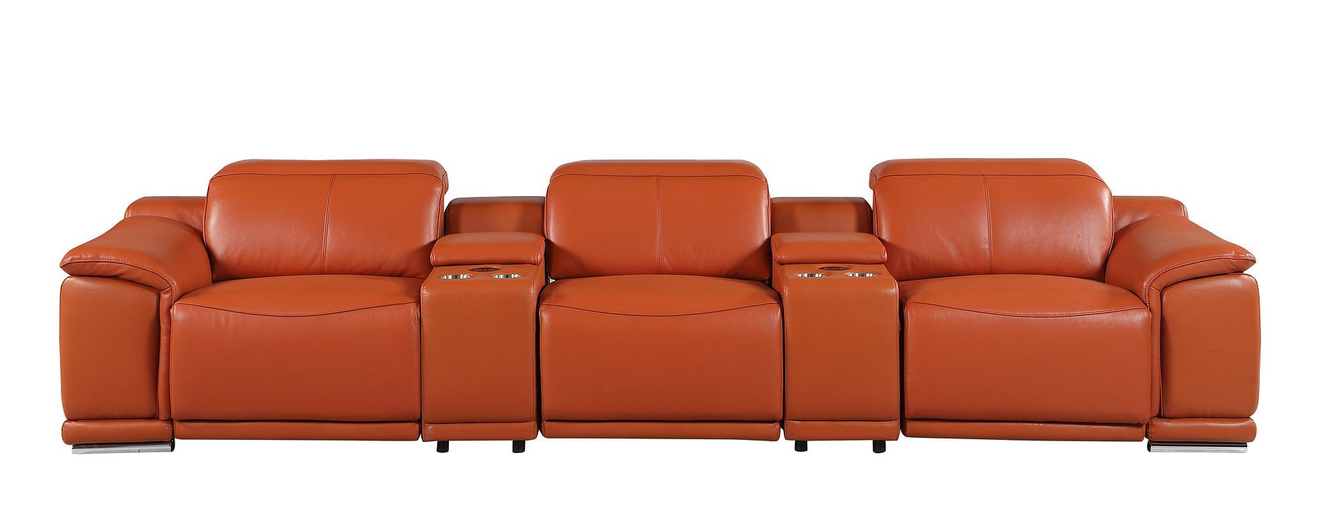 9762 - 5-Piece Modular Power Reclining Sofa And Loveseat Set With 3 Power Recliners In
