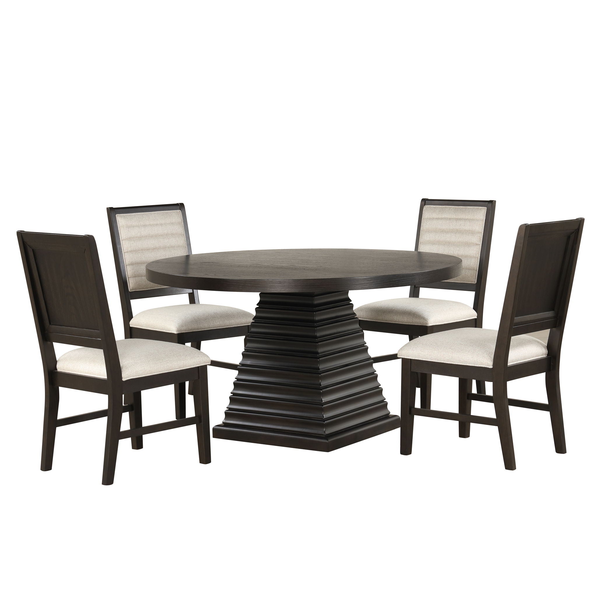 Plateau 54" Round Dining Table Set - Thumbnail 2