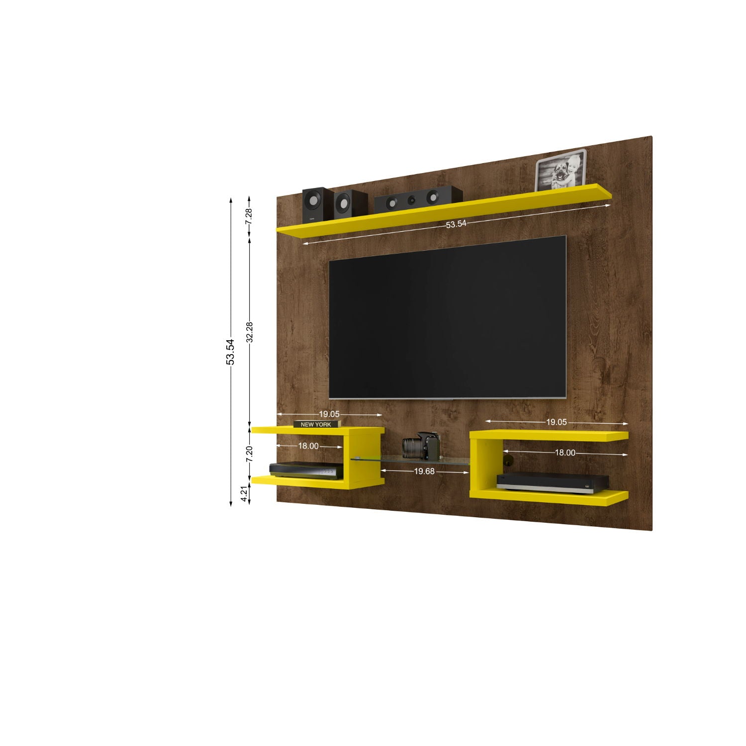 Plaza - TV Panel With Decorative Shelves