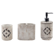 Dakota - Ceramic Countertop Bathroom Set (Set of 3) - Cream