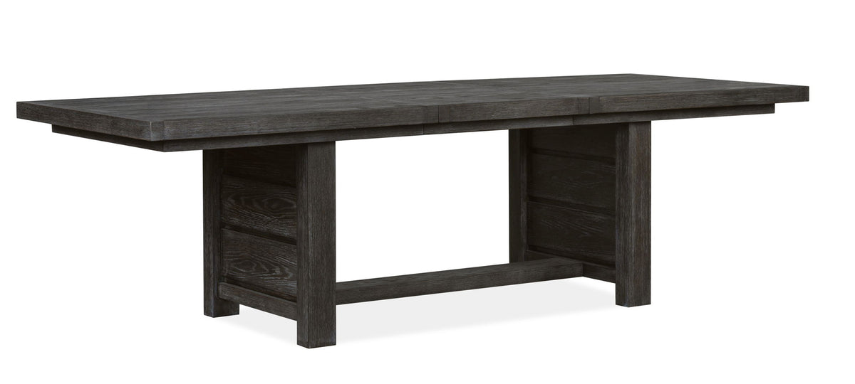 Plum Creek - 5 Piece Extendable Trestle Dining Table Set