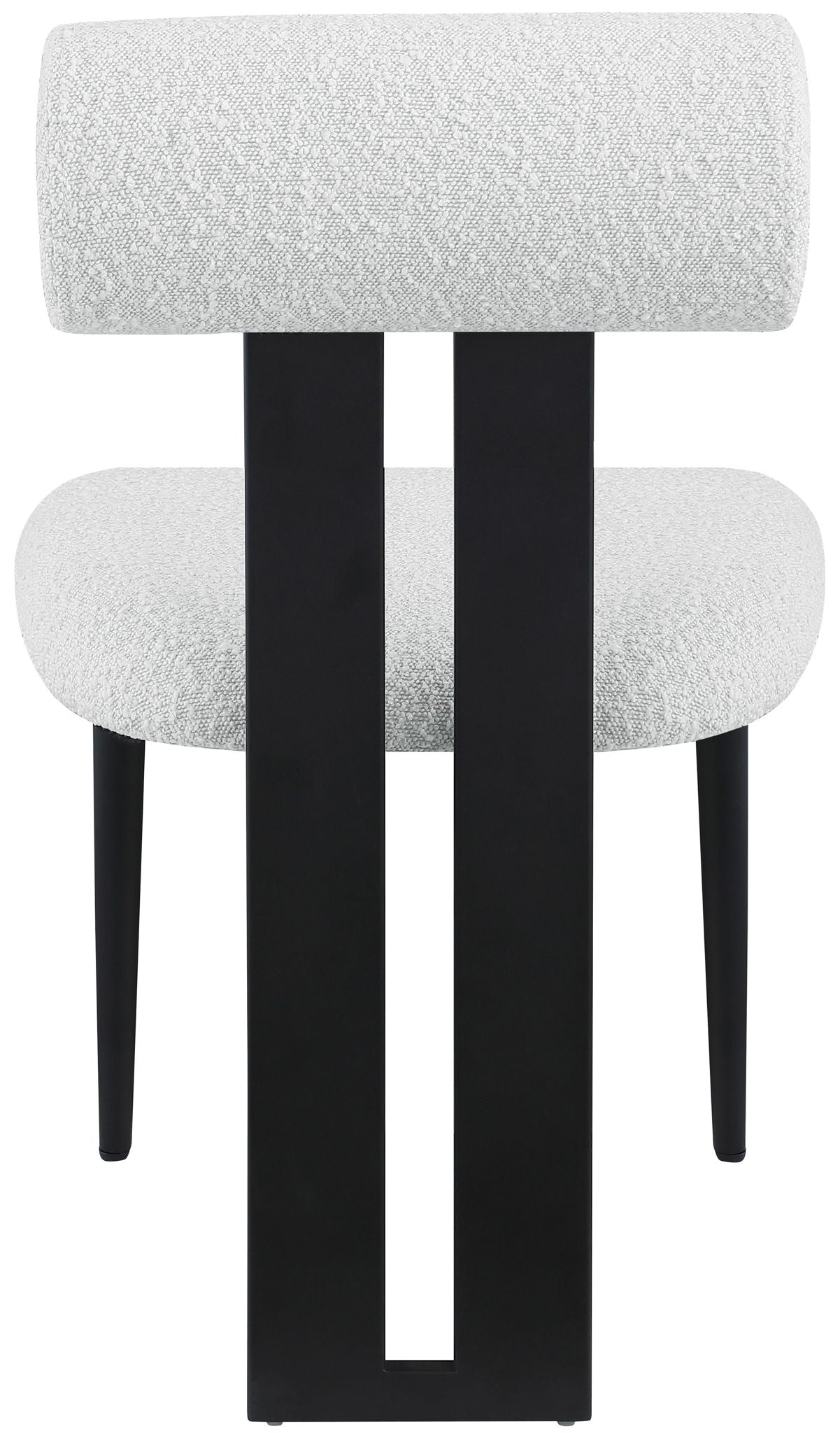 Dario - Boucle Dining Chair With Black Frame (Set of 2)