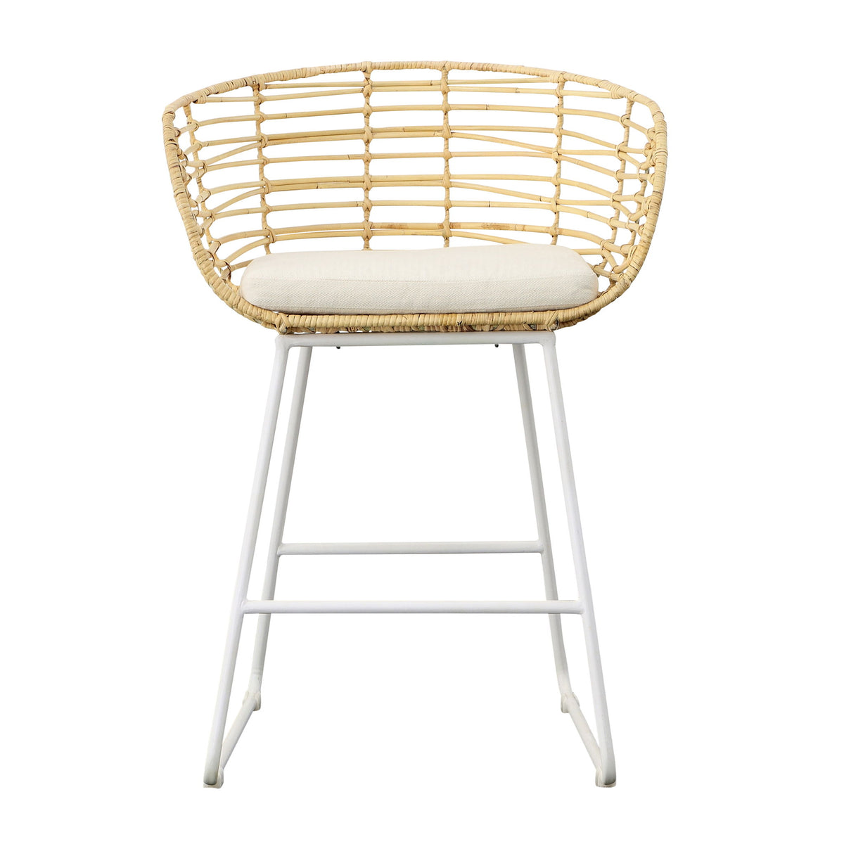 Agnes - Counter Stool - White And Natural