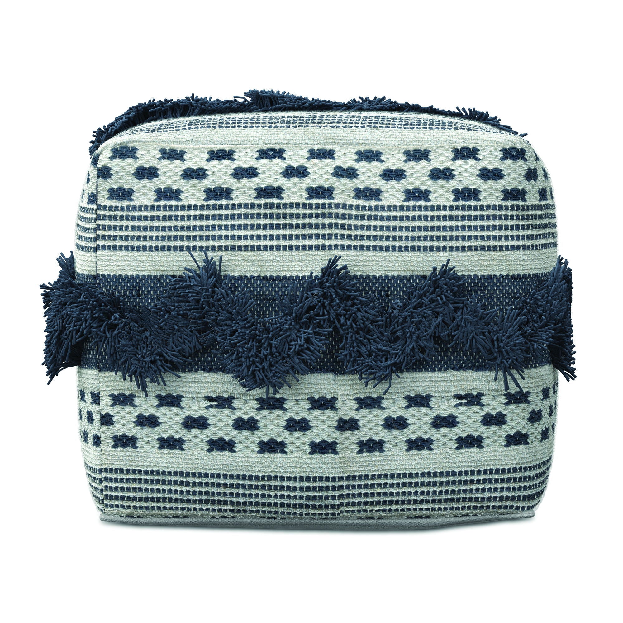 Bowden - Square Pouf Ottoman - Gray