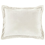 Stella - Faux Silk Velvet Flanged Dutch Euro Pillow - Stone