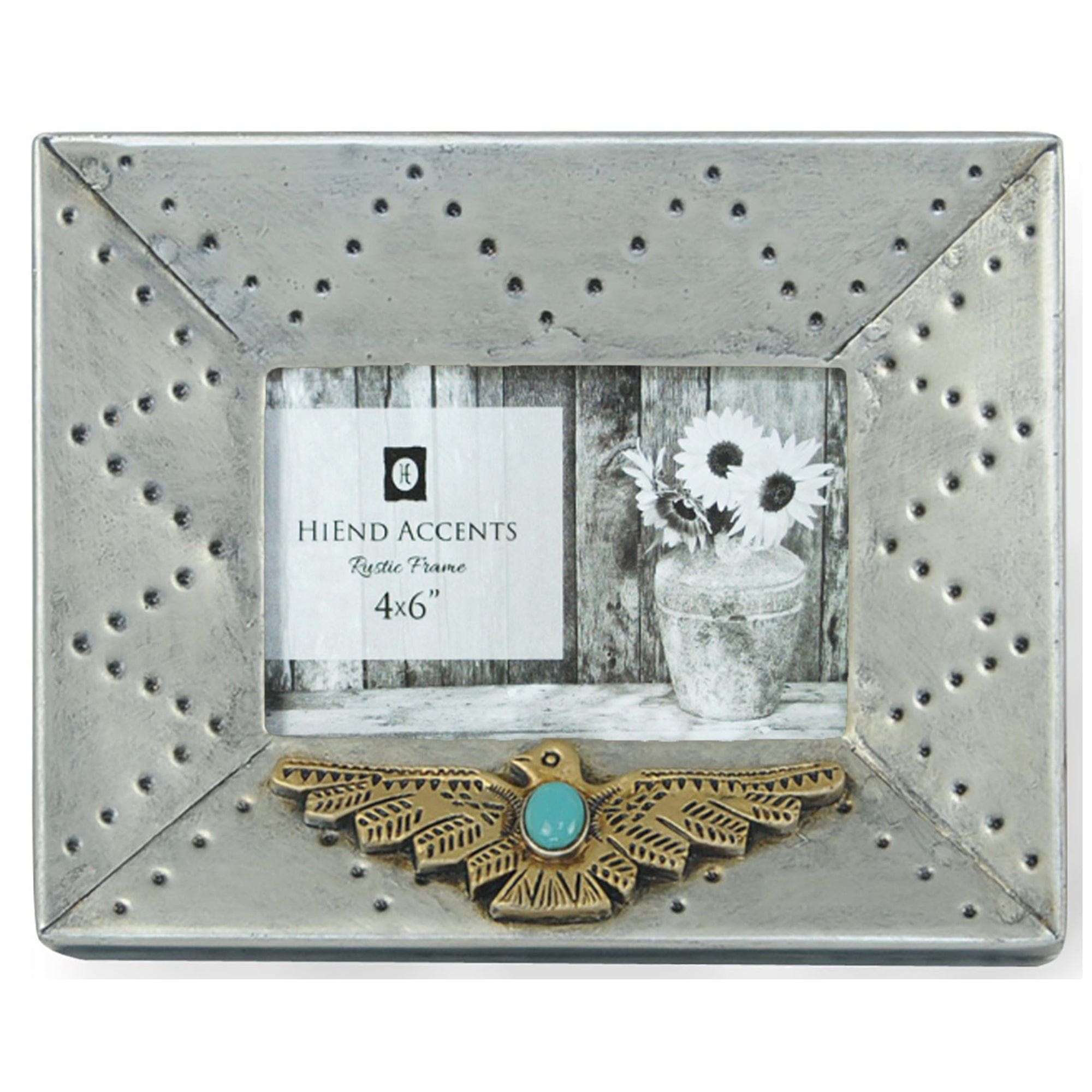 Picture Frame - 4" x 6" Silver Picture Frame With Thunderbird 4 Per Carton - Pearl Silver