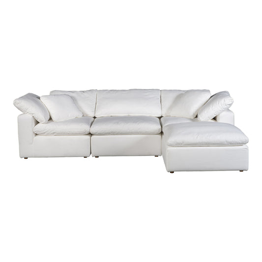 Terra - Livesmart Fabric Condo Lounge Modular Sectional - Cream