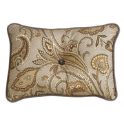 Piedmont - Paisley Tufted Lumbar Pillow - Tan
