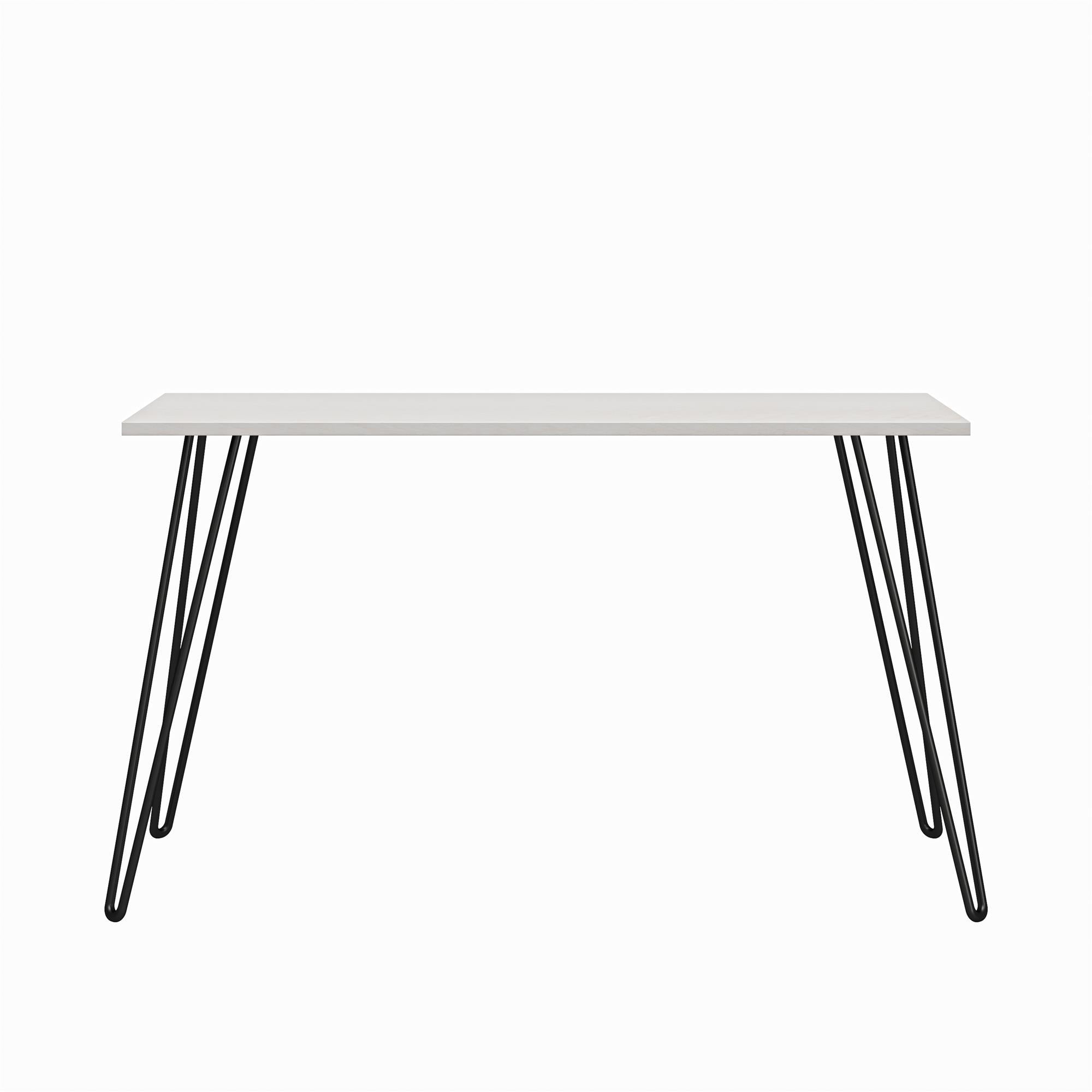 Writing Desk With Hairpin Legs For Study Or Work - White Oak