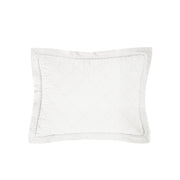 Diamond Linen - Linen Cotton Diamond Quilted Boudoir Pillow - Vintage White