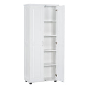 Storage Cabinet With Adjustable Shelves, 2 Doors, Rectangle Design For Bathroom