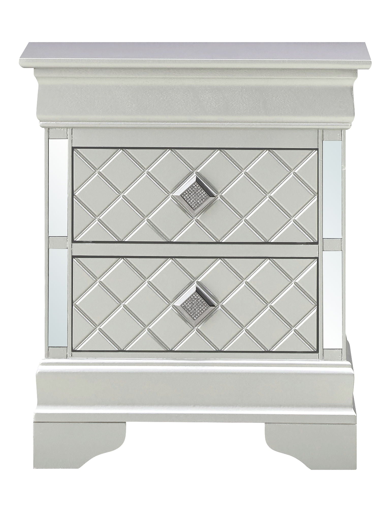 Verona - 24" Nightstand - Silver Champagne