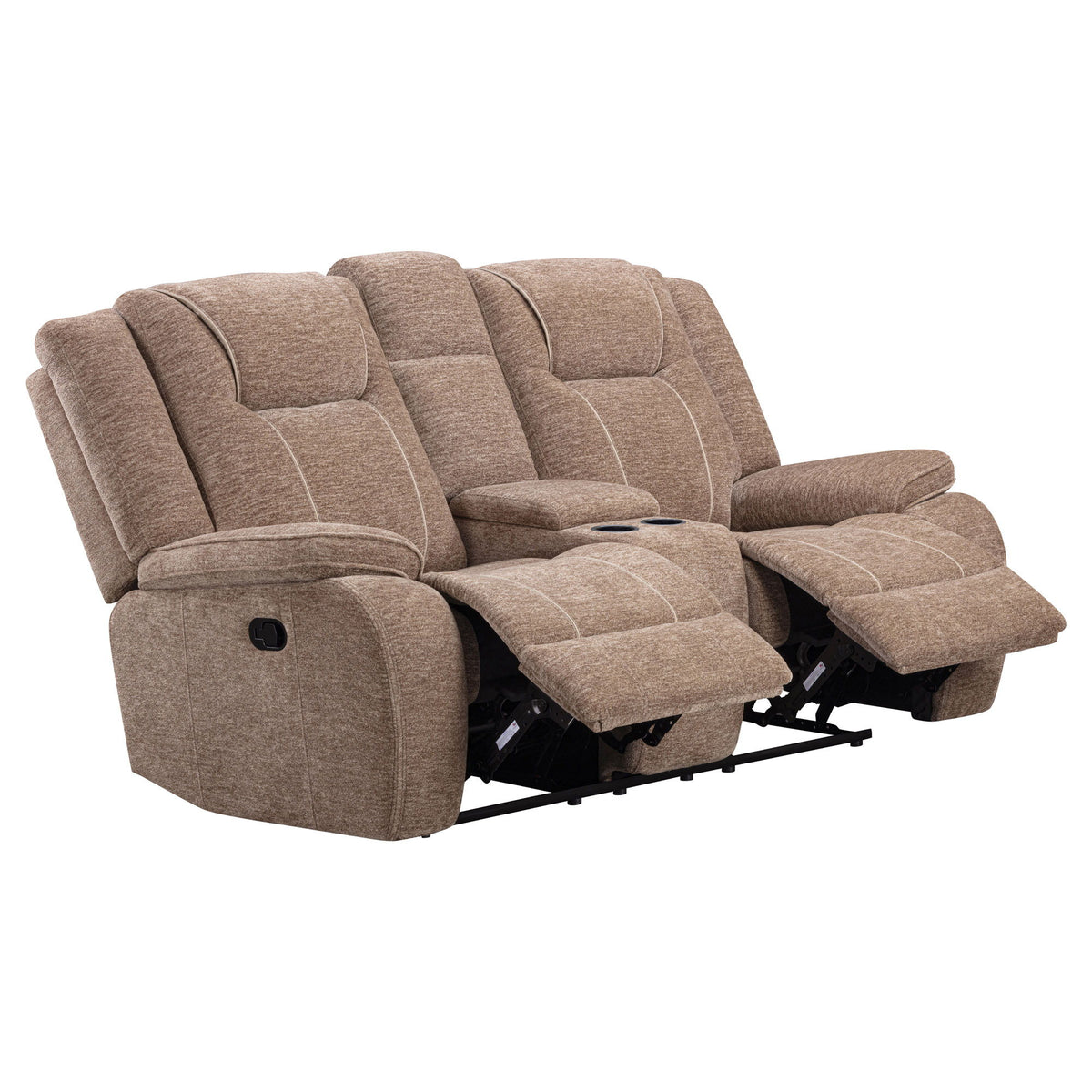Bruno - Manual Console Loveseat - Plush Tobacco