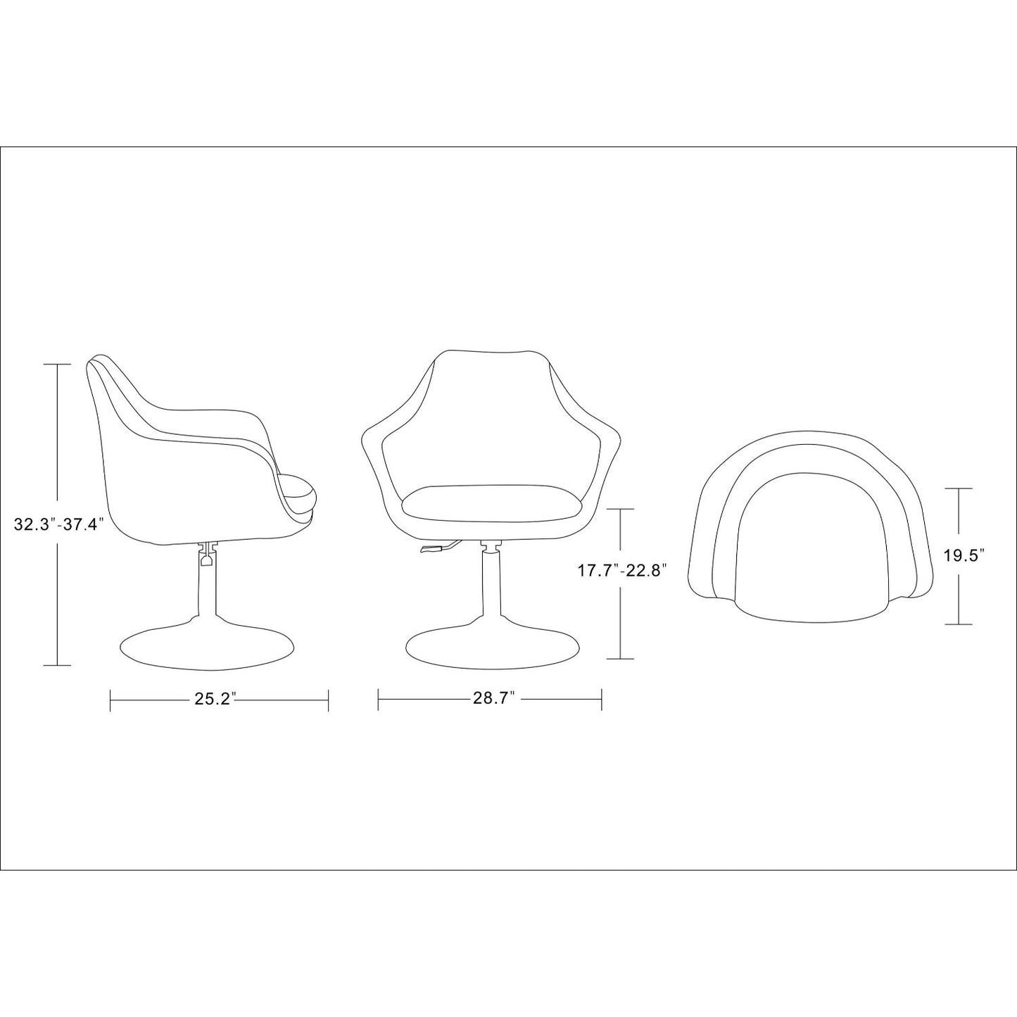 Kinsey - Swivel Lounge Chair - Red