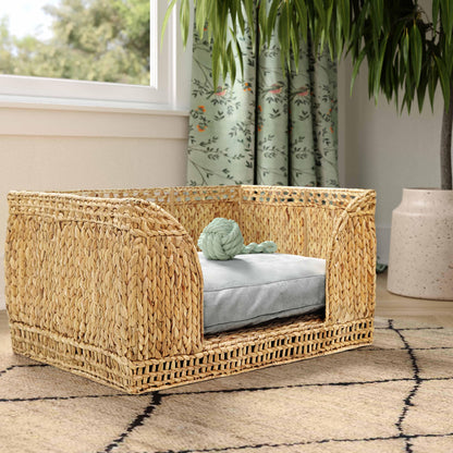 Milou - Rattan Small Pet Bed - Natural