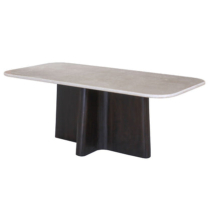 Jacory - Dining Table With Bottocino Marble Top - Espresso