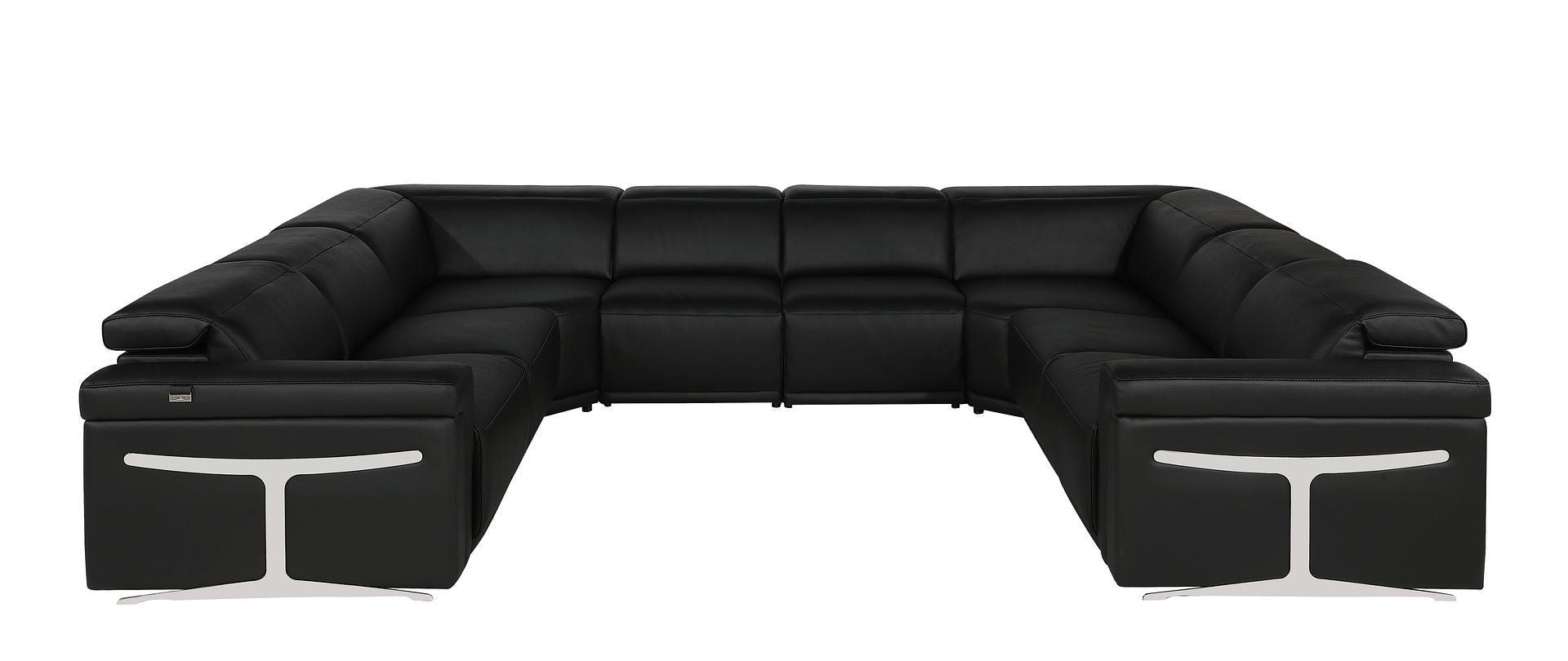 1126 - 8-Piece U-Shaped Sectional Sofa In With 4 Power Recliners & Power Headrests