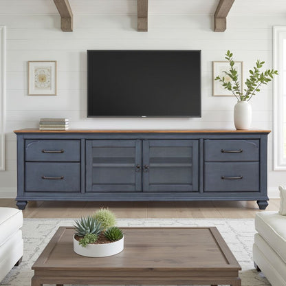 TV Stand For TVs Up To 90" - Blue