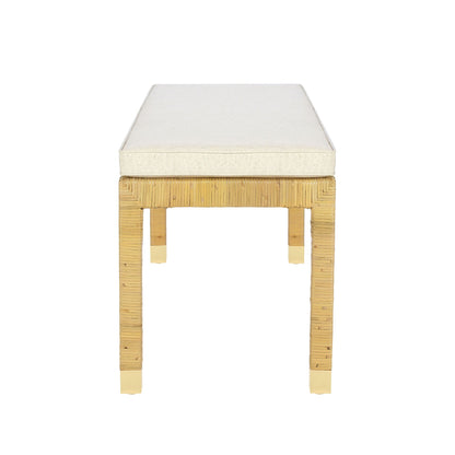 Amara - Woven Rattan Bench