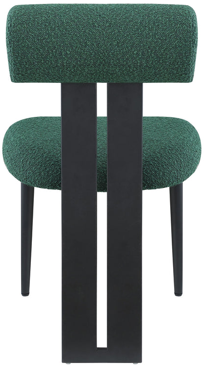 Dario - Boucle Dining Chair With Black Frame (Set of 2)