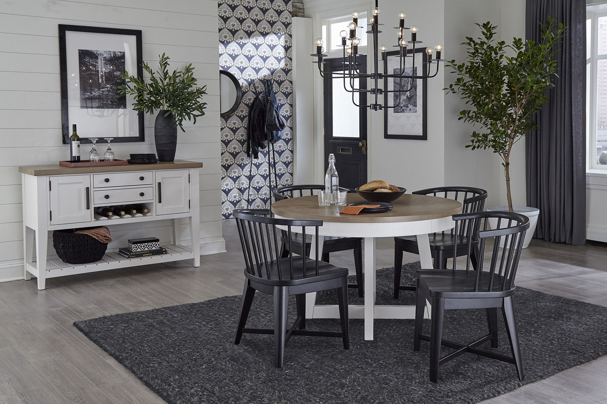 Americana Modern Dining - Dining Barrel Chair (Set of 2) - Black