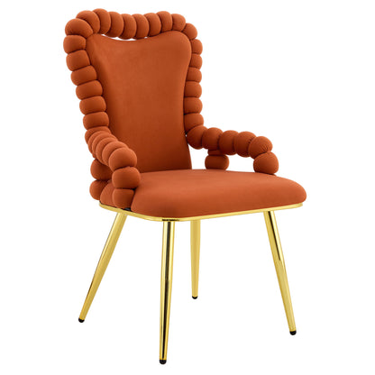 Puffy Bubble, Ball Chain Chair With Armrests For Dining Room (Set of 2)