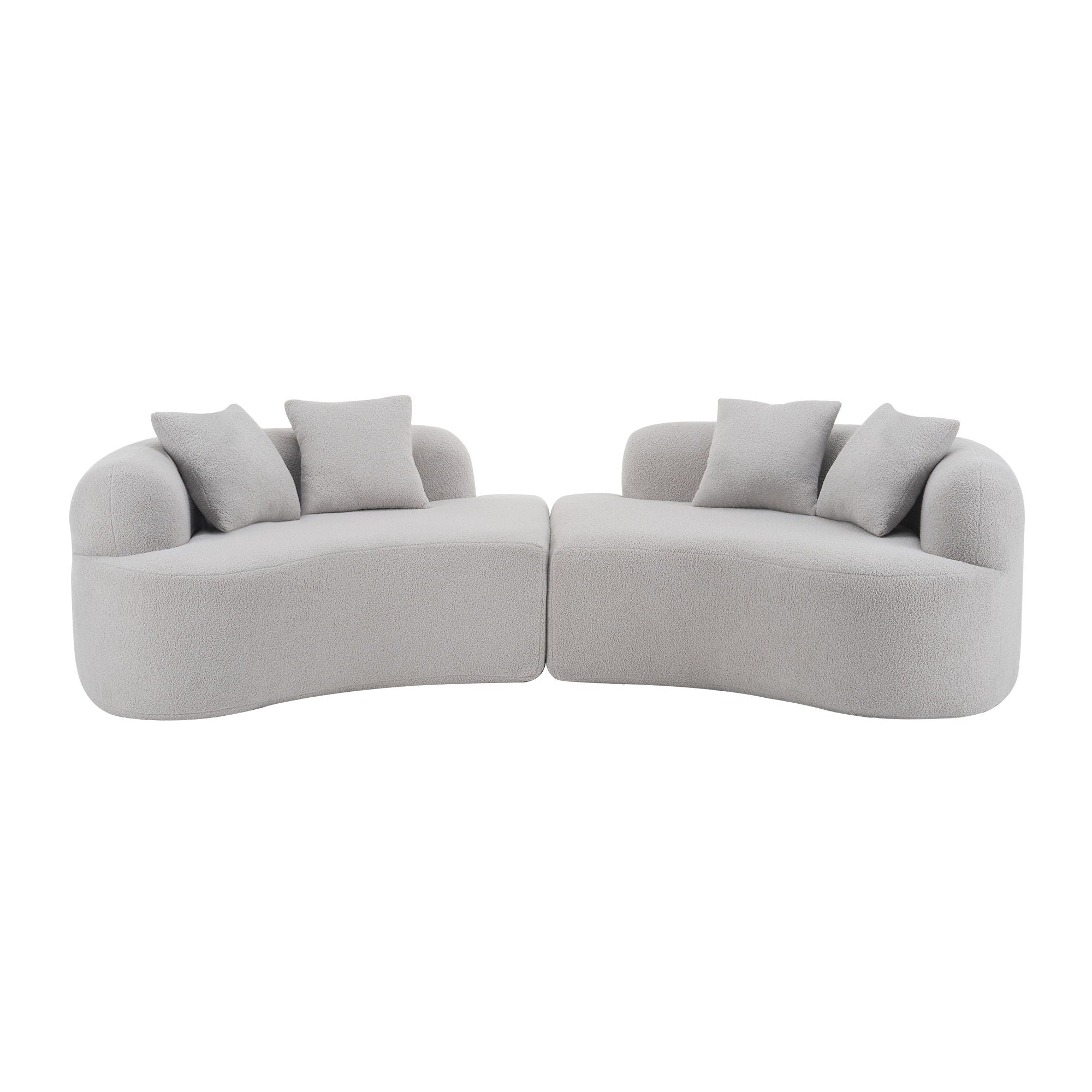 Curved 4 Seater Full Compression Sponge Sofa