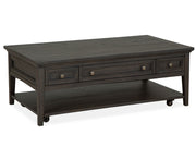 Westley Falls - Rectangular Cocktail Table With Casters - Graphite