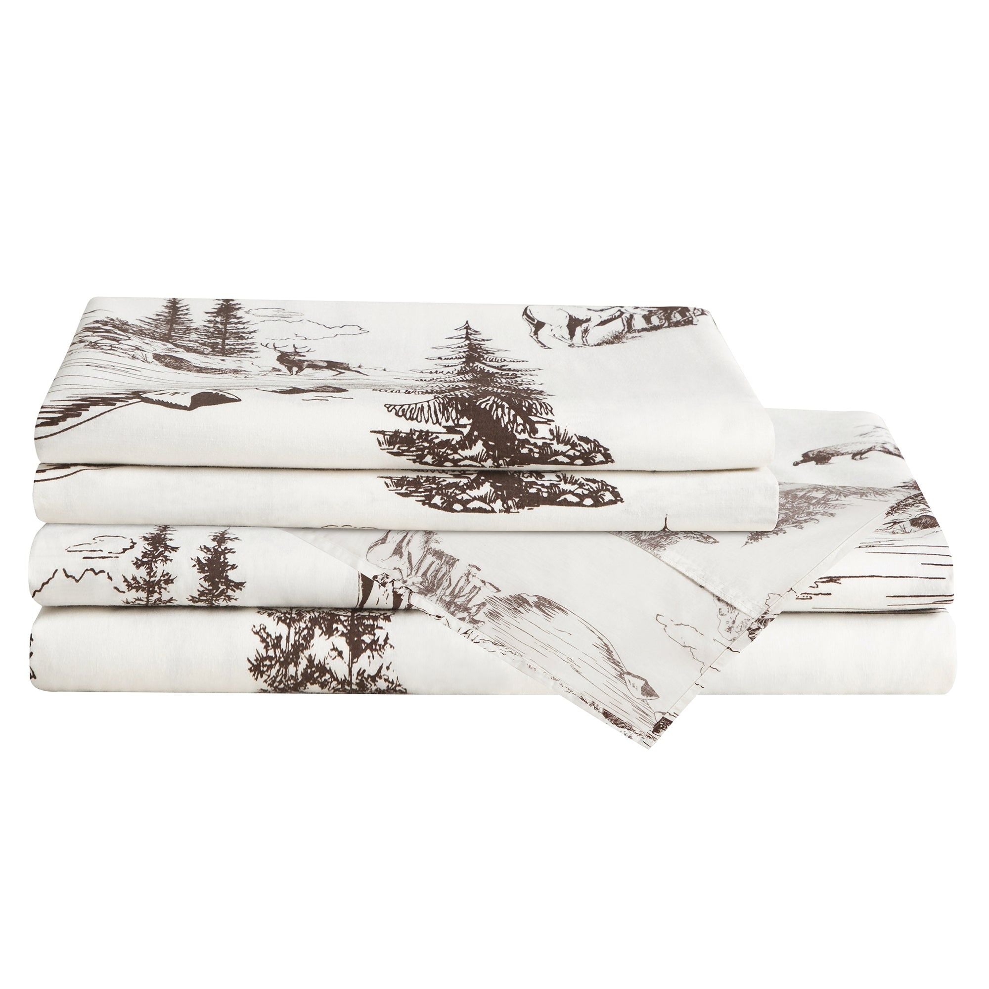 White Pine - Queen 200TC Cotton Sheet Set (Set of 4) - White