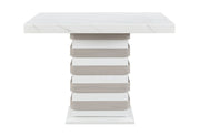 D2507 - Bar Table With Hidden Storage In The Base - White
