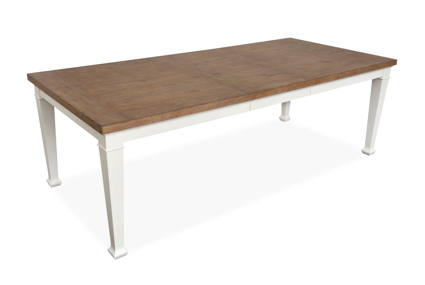 Kingston - Extendable Rectangular Dining Table - Whisper White And Cerused Nutmeg