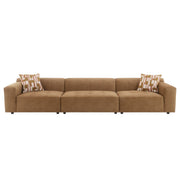 Modular Sofa Set With 2 Matching Toss Pillows - Chocolate