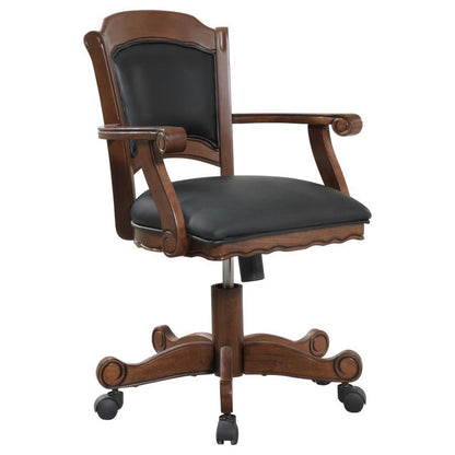 Turk - Upholstered Swivel Dining And Game Chair - Tobacco