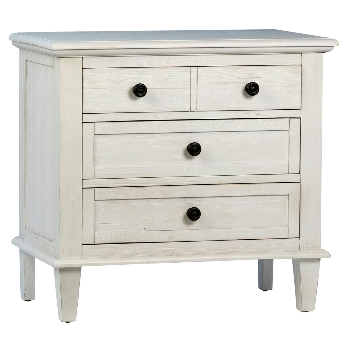 Lugano - Nightstand With 3 Drawers - Whitewash