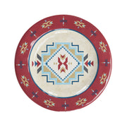 Spirit Valley - Melamine Dinner Plate (Set of 4) - Red / Cream / Blue