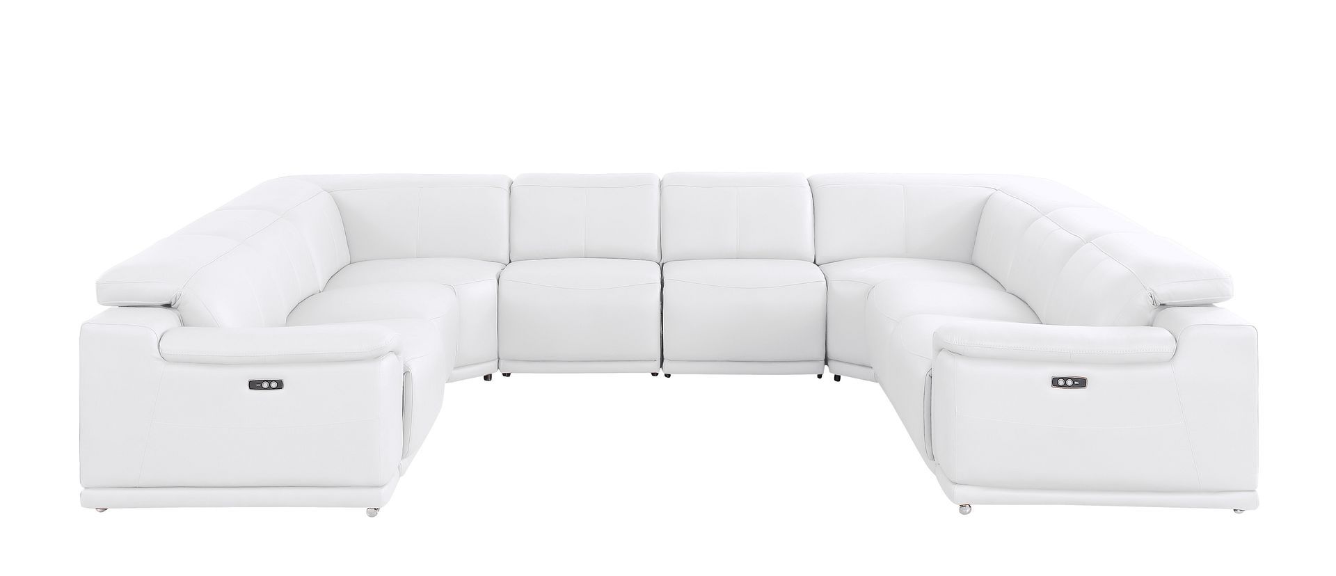 2679 - 8-Piece U-Shaped Power Reclining Sectional In Genuine Leather (4 Recliner)
