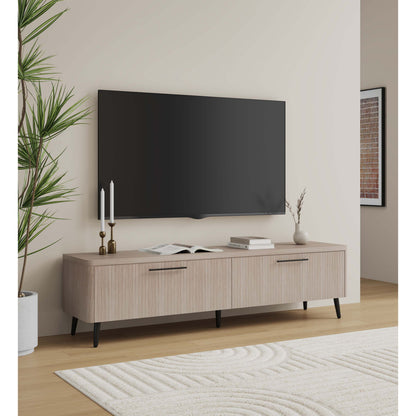 Jodie - Fluted TV Stand - Oak