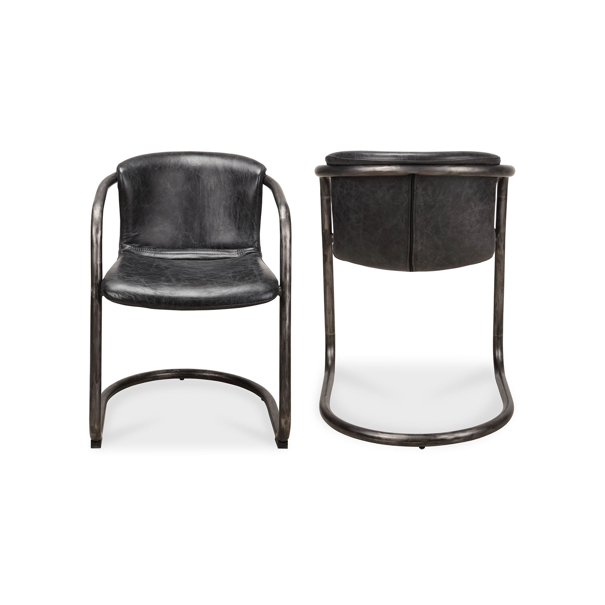 Freeman Leather Dining Chair (Set of 2) - Thumbnail 2