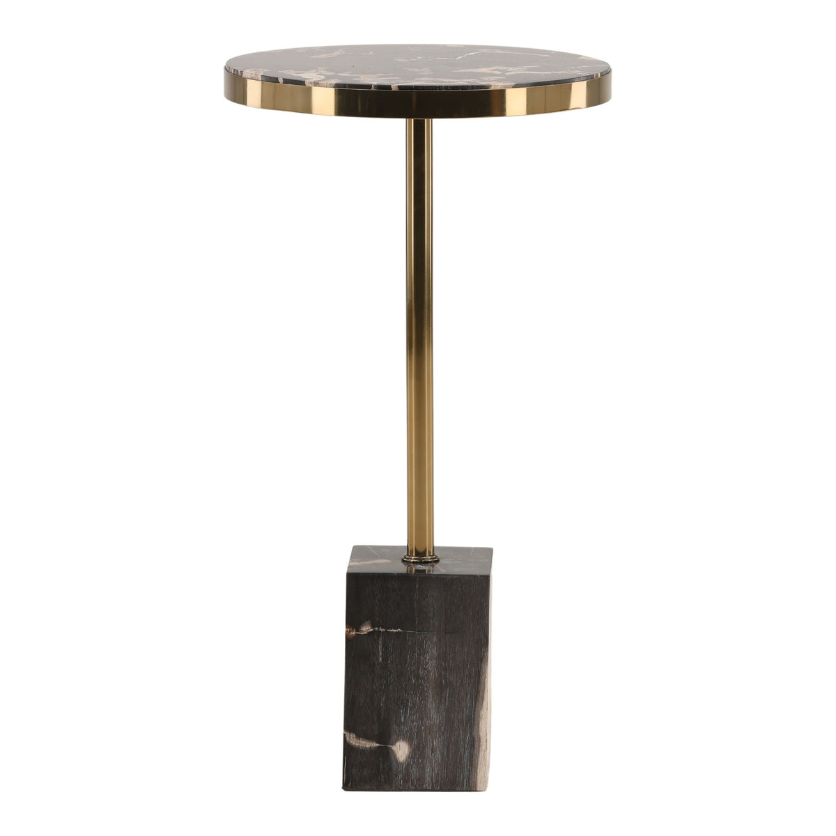 Neve - Side Table - Black And Brass