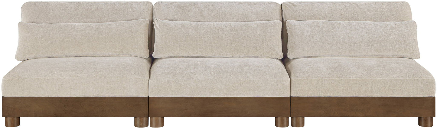 Turin - Chenille Fabric Upholstered Modular Sectional - Taupe