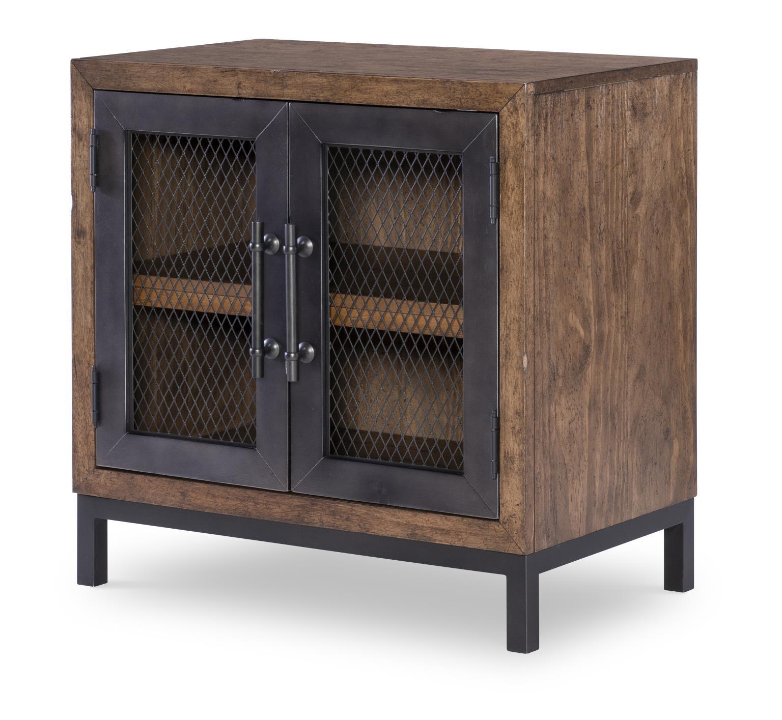 Artisan's Place - Door Nightstand - Vintage Pine Ironwood