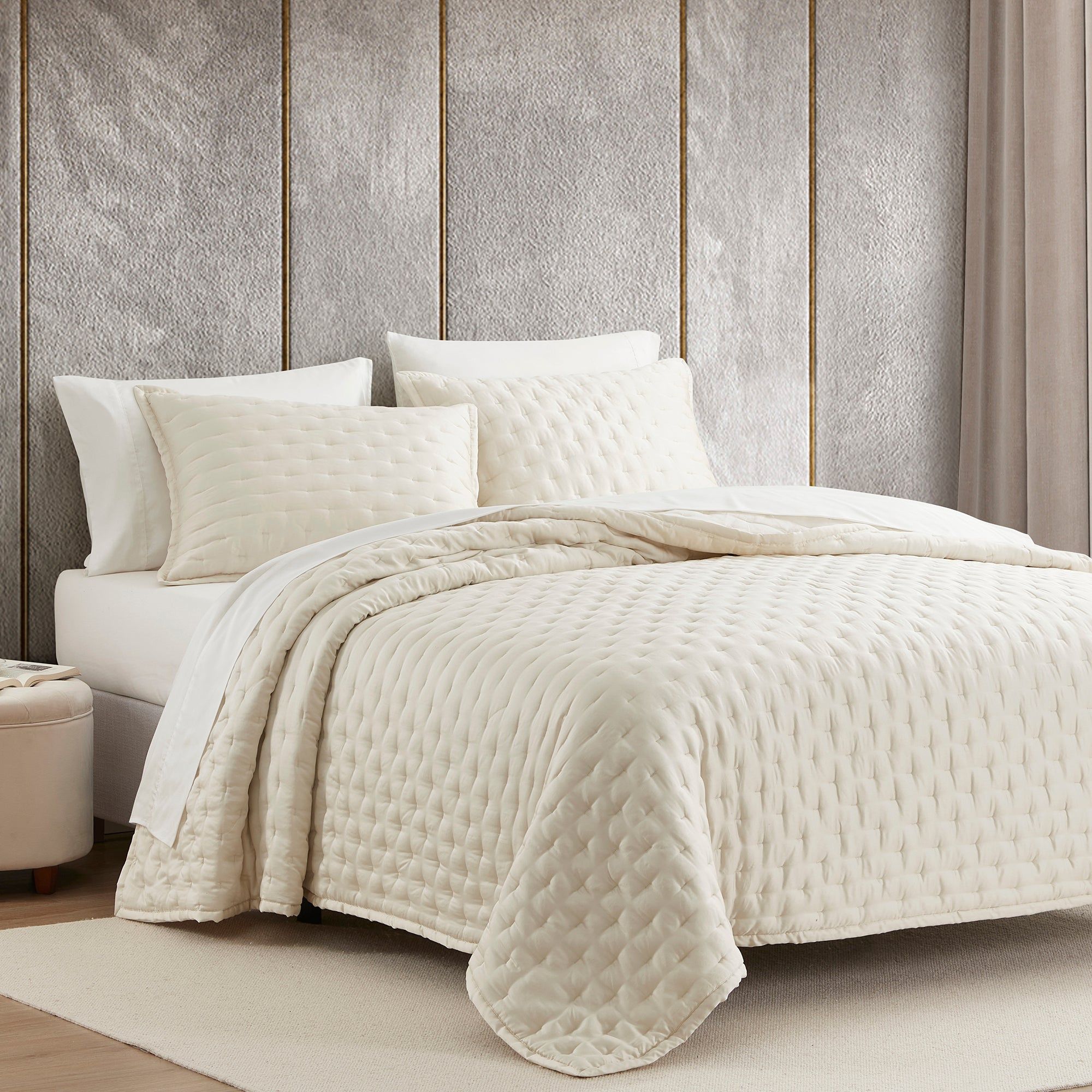 Lyocell - Full/Queen Eucalyptus Quilt Set (Set of 3) - Ivory