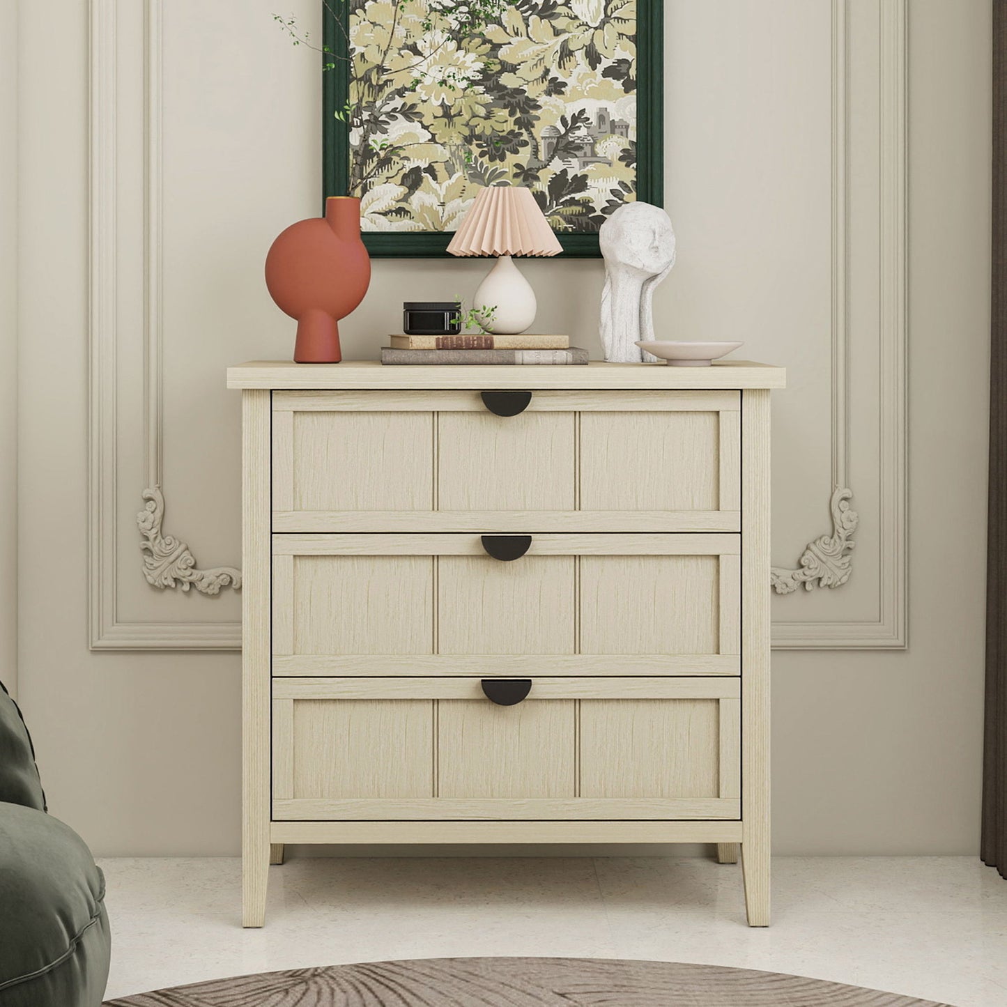 3 Drawer Cabinet, For Bedroom - Natural