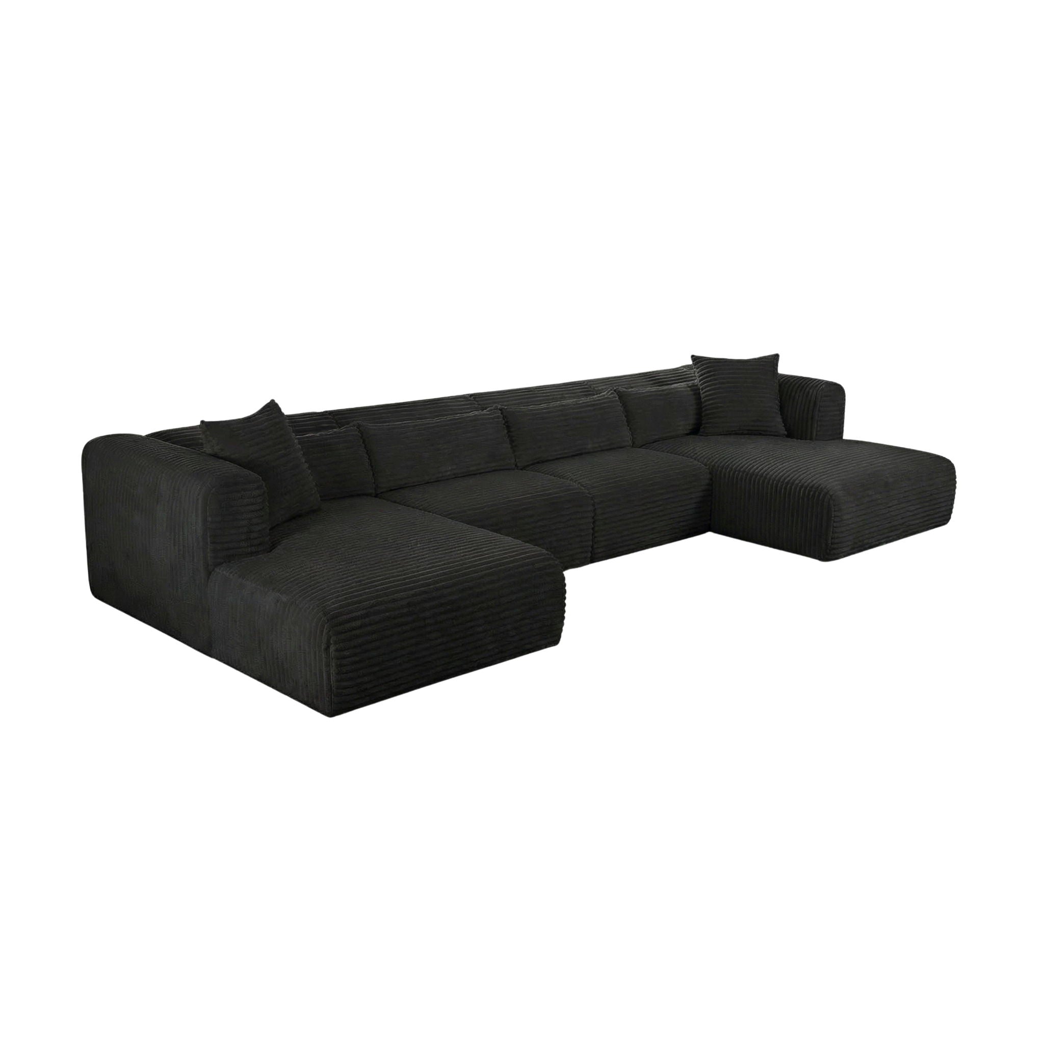 Tarra - Fluffy Oversized Corduroy Modular Sectional